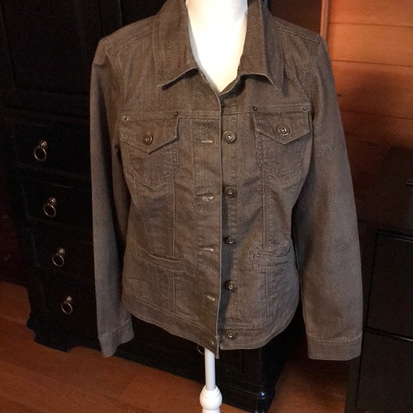 Baccini Jackets & Blazers - Brown Denim Jacket